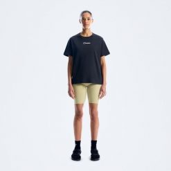 Koszulka bawełniana damska Berghaus Nature Essential Tee Af. Czarne bluzki damskie Berghaus, bez wzorów, z bawełny, bez kołnierzyka. Za 153.99 zł.