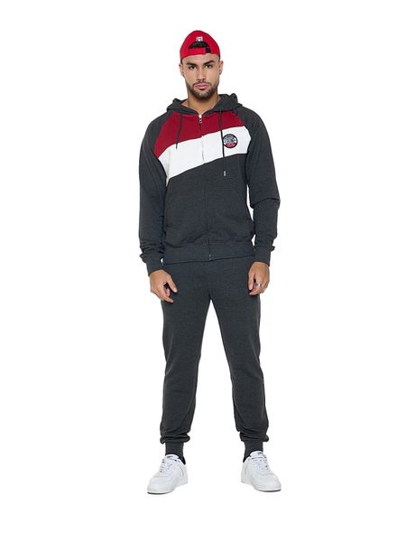 Bluza z bawełna z kaptur na co dzień na siłownię. Szare bluzy sportowe męskie LEONE 1947 APPAREL, bez wzorów, z bawełny, bez kołnierzyka, bez ramiączek. Za 522.04 zł.