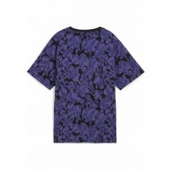 Damska koszulka ESS NATURE 2.0 Relaxed AOP PUMA Blue Crystal. Niebieskie bluzki damskie Puma, l, bez wzorów, z gumy, bez ramiączek. W wyprzedaży za 114.00 zł.