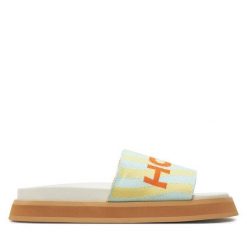 Klapki HOFF. Zielone klapki damskie HOFF, bez wzorów, bez obcasa. Za 469.99 zł.