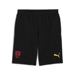Krótka spódnica RC Lens. Czarne szorty męskie Puma, bez wzorów, ze lnu, sportowe. Za 251.00 zł.
