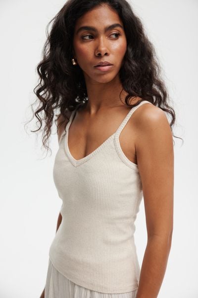TOP CAMI PIASKOWY S - Flawless. Topy damskie Flawless, s, bez wzorów, z bawełny, bez kołnierzyka. Za 199.00 zł.