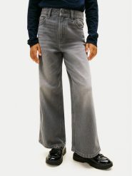 Tommy Hilfiger Jeansy Mabel KG0KG09286 Szary Wide Leg. Szare spodnie dziewczęce Tommy Hilfiger, z bawełny. Za 289.99 zł.