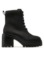 Calvin Klein Jeans Trzewiki Chunky Heeled Zip Boot Lth YW0YW01548 Czarny. Czarne botki damskie Calvin Klein Jeans, z jeansu, bez obcasa, na słupku, bez zapięcia. Za 429.99 zł.
