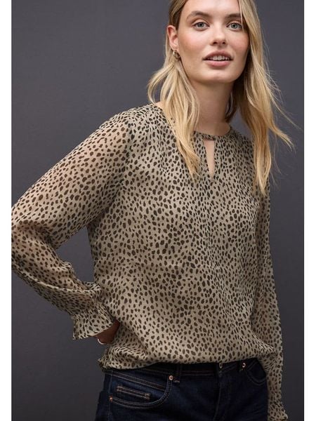 Street One Bluzka w kolorze beżowym rozmiar: 44. Brązowe bluzki damskie Street One, bez wzorów, street, bez kołnierzyka, bez ramiączek. Za 117.45 zł.