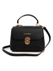 Lia Biassoni Skórzana torebka w kolorze czarnym - 23 x 16 x 12 cm rozmiar: onesize. Czarne torebki klasyczne damskie Lia Biassoni, bez wzorów, z materiału, bez dodatków. Za 260.99 zł.