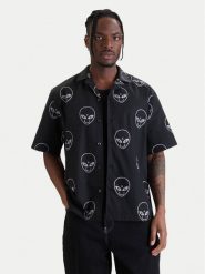 HUGO Koszula Eligino 50560698 Czarny Relaxed Fit. Czarne koszule męskie Hugo, m, bez wzorów, z bawełny, bez kołnierzyka, bez ramiączek. Za 379.99 zł.