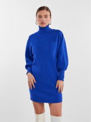 YAS Sukienka dzianinowa 26030696 Niebieski Regular Fit. Niebieskie sukienki damskie YAS, xl, bez wzorów, z dzianiny, bez kołnierzyka, bez ramiączek. Za 379.99 zł.