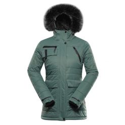 Kurtka damska zimowa wodoodporna Alpine Pro Werda. Zielone kurtki damskie Alpine Pro, na zimę, bez wzorów, bez kaptura. W wyprzedaży za 349.00 zł.