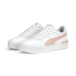 Buty damskie sportowe Puma CARINA 2.0 Jr. Białe buty sportowe na co dzień damskie Puma, bez wzorów, z materiału, trekkingowe. W wyprzedaży za 179.00 zł.