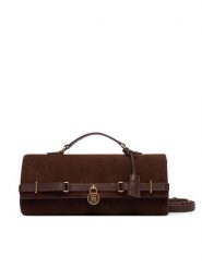 Tommy Hilfiger Torebka American Icon Clutch Suede AW0AW19515 Brązowy. Brązowe torebki klasyczne damskie Tommy Hilfiger, bez wzorów, ze skóry, bez dodatków. Za 1,099.00 zł.