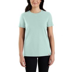 Koszulka bawełniana damska Carhartt Lightweight Crewneck Tencel. Zielone t-shirty damskie Carhartt, s, bez wzorów, z bawełny, bez kołnierzyka. Za 135.00 zł.