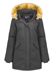 Geographical Norway Parka "Dinasty" w kolorze szarym rozmiar: XL. Szare parki damskie Geographical Norway, xl, bez wzorów. Za 221.15 zł.