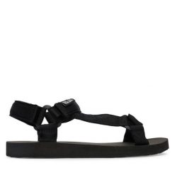 Sandały Jack Wolfskin. Czarne obuwie trekkingowe damskie Jack Wolfskin, bez wzorów, bez obcasa. Za 329.99 zł.