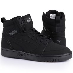 Buty męskie sportowe wysokie Puma V6 BUCK. Czarne buty sportowe na co dzień męskie Puma, bez zapięcia. W wyprzedaży za 269.00 zł.