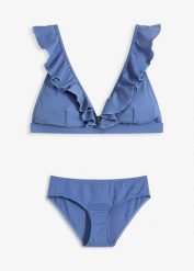 Bikini (komplet 2-cz.). Niebieskie bikini damskie bonprix, bez wzorów. Za 114.99 zł.