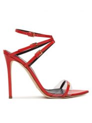 Elisabetta Franchi Sandały SA49L61E2 Czerwony. Czerwone sandały damskie Elisabetta Franchi, bez wzorów, ze skóry, bez obcasa, na szpilce. Za 2,639.00 zł.