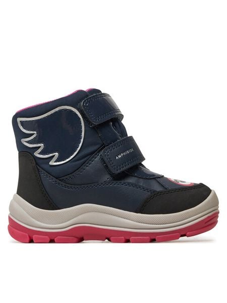 Geox Śniegowce B Flanfil Girl B Abx B463WA 054FU C4268 S Granatowy. Niebieskie kozaki dziewczęce Geox, bez wzorów, ze skóry, bez obcasa. Za 219.99 zł.