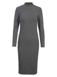 Herrlicher Sukienka w kolorze antracytowym rozmiar: XS. Czarne sukienki damskie Herrlicher, xs, bez wzorów, bez kołnierzyka, bez ramiączek, midi. Za 160.96 zł.