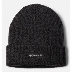 Czapka dla dorosłych Whirlibird Cuffed Beanie. Czarne czapki męskie Columbia, bez wzorów, z materiału, sportowe. Za 69.99 zł.