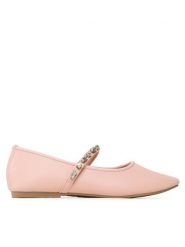 DeeZee Baleriny CS21213-08 Różowy. Czerwone baleriny dziewczęce DeeZee, bez wzorów, ze skóry. Za 99.99 zł.