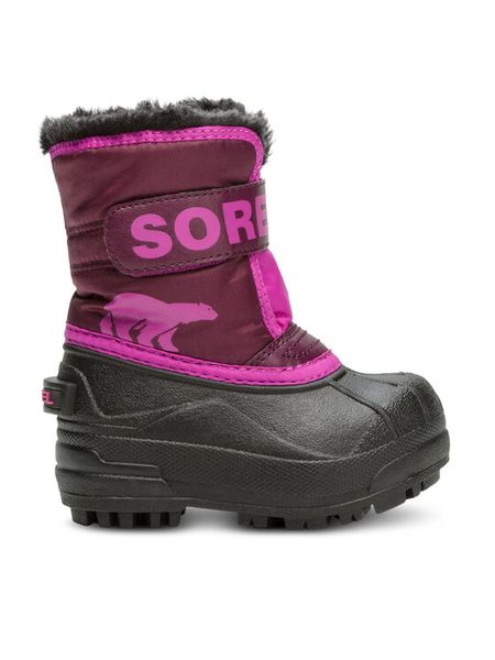 Sorel Śniegowce Snow Commander 2114102562 Różowy. Czerwone kozaki dziewczęce Sorel, z materiału. Za 199.99 zł.