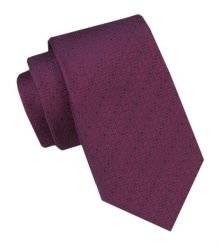 Krawat Męski - Alties - Bordowy z Delikatnym Wzorem. Czerwone krawaty i muchy męskie Alties, bez wzorów, z tkaniny, eleganckie. Za 49.00 zł.