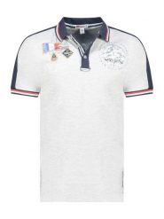 Geographical Norway Koszulka polo "Kalvin" w kolorze szarym rozmiar: S. Szare koszulki polo męskie Geographical Norway, s, bez wzorów, z bawełny, bez ramiączek. Za 70.08 zł.