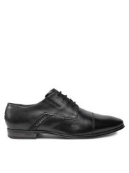 Bugatti Półbuty 315931 Czarny. Czarne buty wizytowe męskie Bugatti, ze skóry, bez zapięcia. Za 219.99 zł.