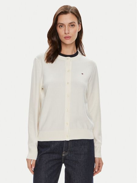 Tommy Hilfiger Kardigan WW0WW42370 Écru Regular Fit. Kardigany damskie Tommy Hilfiger, xl, bez wzorów, z syntetyku. Za 329.99 zł.