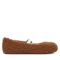 Baleriny Moon Boot. Brązowe baleriny damskie Moon Boot, bez wzorów, bez obcasa. Za 669.99 zł.