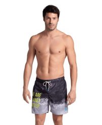 Spodenki szorty sportowe męskie na plażę Arena Team Stripe. Szare kąpielówki męskie Arena, m, z aplikacjami, z materiału, do biegania. Za 244.00 zł.