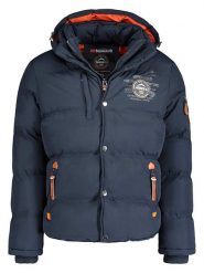 Geographical Norway Kurtka zimowa w kolorze granatowym rozmiar: S. Niebieskie kurtki męskie Geographical Norway, na zimę, s, z aplikacjami, bez kaptura. Za 232.78 zł.