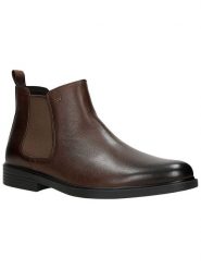 Wojas Skórzane botki w kolorze brązowym rozmiar: 39. Brązowe buty zimowe męskie Wojas, bez zapięcia. Za 239.40 zł.