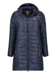 Geographical Norway Płaszcz pikowany "Atika" w kolorze granatowym rozmiar: XXL. Niebieskie płaszcze damskie Geographical Norway, xxl, z aplikacjami. Za 158.10 zł.