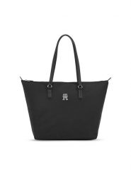 Tommy Hilfiger Torebka Poppy Th Tote AW0AW15639 Czarny. Czarne torebki klasyczne damskie Tommy Hilfiger, bez wzorów, z materiału, bez dodatków. Za 239.99 zł.