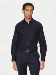 Calvin Klein Koszula K10K113840 Granatowy Slim Fit. Niebieskie koszule męskie CALVIN KLEIN, m, bez wzorów, z bawełny, bez kołnierzyka, bez ramiączek. Za 309.99 zł.