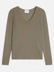 AUTHENTIC CASHMERE Kaszmirowy sweter "Galise" w kolorze oliwkowym rozmiar: M. Zielone swetry klasyczne damskie AUTHENTIC CASHMERE, m, z kaszmiru, bez kołnierzyka. Za 322.73 zł.