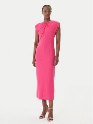 Fracomina Sukienka koktajlowa FS26SD2008W62601 Różowy Slim Fit. Czerwone sukienki damskie Fracomina, s, bez wzorów, z syntetyku, wizytowe, bez kołnierzyka, bez ramiączek. Za 539.99 zł.