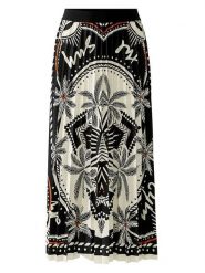 Miss Lagotte Spódnica w kolorze czarno-kremowym rozmiar: 40. Czarne spódniczki damskie Miss Lagotte, bez wzorów, z podwyższonym stanem, midi. Za 165.99 zł.