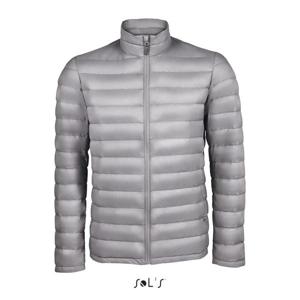 Kurtka puchowa Sol's Wilson. Szare kurtki męskie SOL'S, m, bez wzorów, z puchu, bez kaptura. W wyprzedaży za 419.50 zł.
