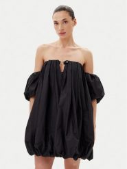 PINKO Sukienka letnia 105211 A2LD Z99 Czarny Regular Fit. Czarne sukienki damskie Pinko, na lato, s, bez wzorów, z bawełny, bez kołnierzyka, bez ramiączek. Za 1,329.00 zł.