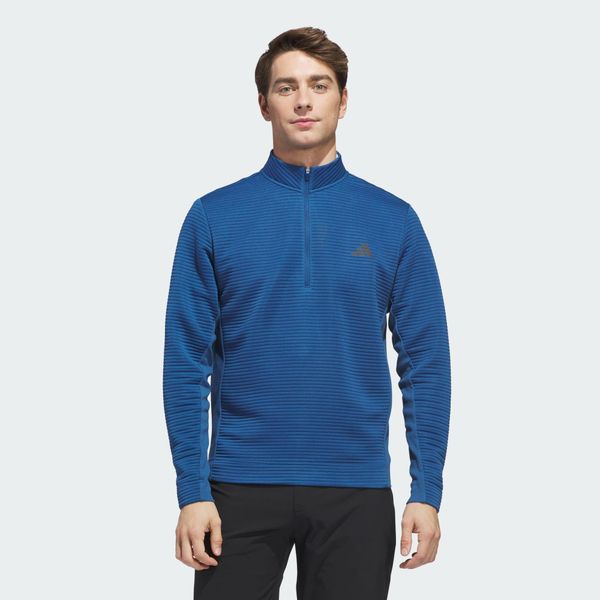 Zakładana przez głowę bluza Ultimate365 Dwr Textured Quarter Zip. Niebieskie bluzy bez kaptura męskie Adidas, xl, z materiału. Za 329.00 zł.