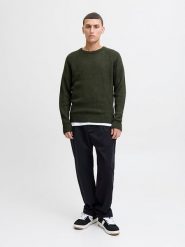 Jack & Jones Sweter w kolorze khaki rozmiar: XL. Brązowe swetry męskie Jack & Jones, xl, bez wzorów, bez kołnierzyka. Za 105.63 zł.