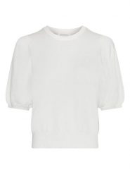MOSS COPENHAGEN Koszulka dzianinowa "Sefika Rachelle" w kolorze białym rozmiar: L/XL. Białe bluzki damskie MOSS COPENHAGEN, l, bez wzorów, z dzianiny, bez kołnierzyka. Za 94.95 zł.