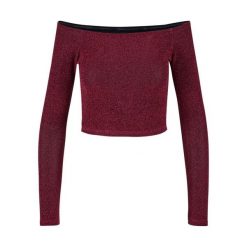 Cekinowy sweter damski z długim rękawem i odkrytymi ramionami Urban Classics. Brązowe swetry klasyczne damskie Urban Classics, na zimę, z materiału, bez kołnierzyka. Za 142.00 zł.
