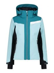 CMP Kurtka narciarska w kolorze turkusowym rozmiar: 34. Niebieskie kurtki narciarskie i snowboardowe damskie CMP, bez wzorów, bez kaptura, narciarskie. Za 391.59 zł.