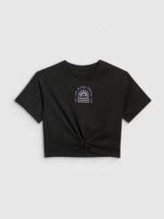 4F T-shirt oversize crop top z nadrukiem dziewczęcy - czarny 164 (13-14 lat). Czarne koszulki dziewczęce 4f, bez wzorów, bez ramiączek. W wyprzedaży za 29.99 zł.
