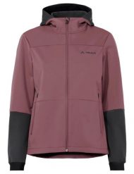Softshell-Jacke W Qimsa Softshell Jacket. Niebieskie kurtki softshell damskie Vaude, bez wzorów, z materiału, z kapturem. Za 689.00 zł.