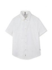 BOSS Koszula J52001 S Biały Regular Fit. Białe koszule chłopięce Boss, bez wzorów, z bawełny, bez kołnierzyka, bez ramiączek. Za 299.99 zł.